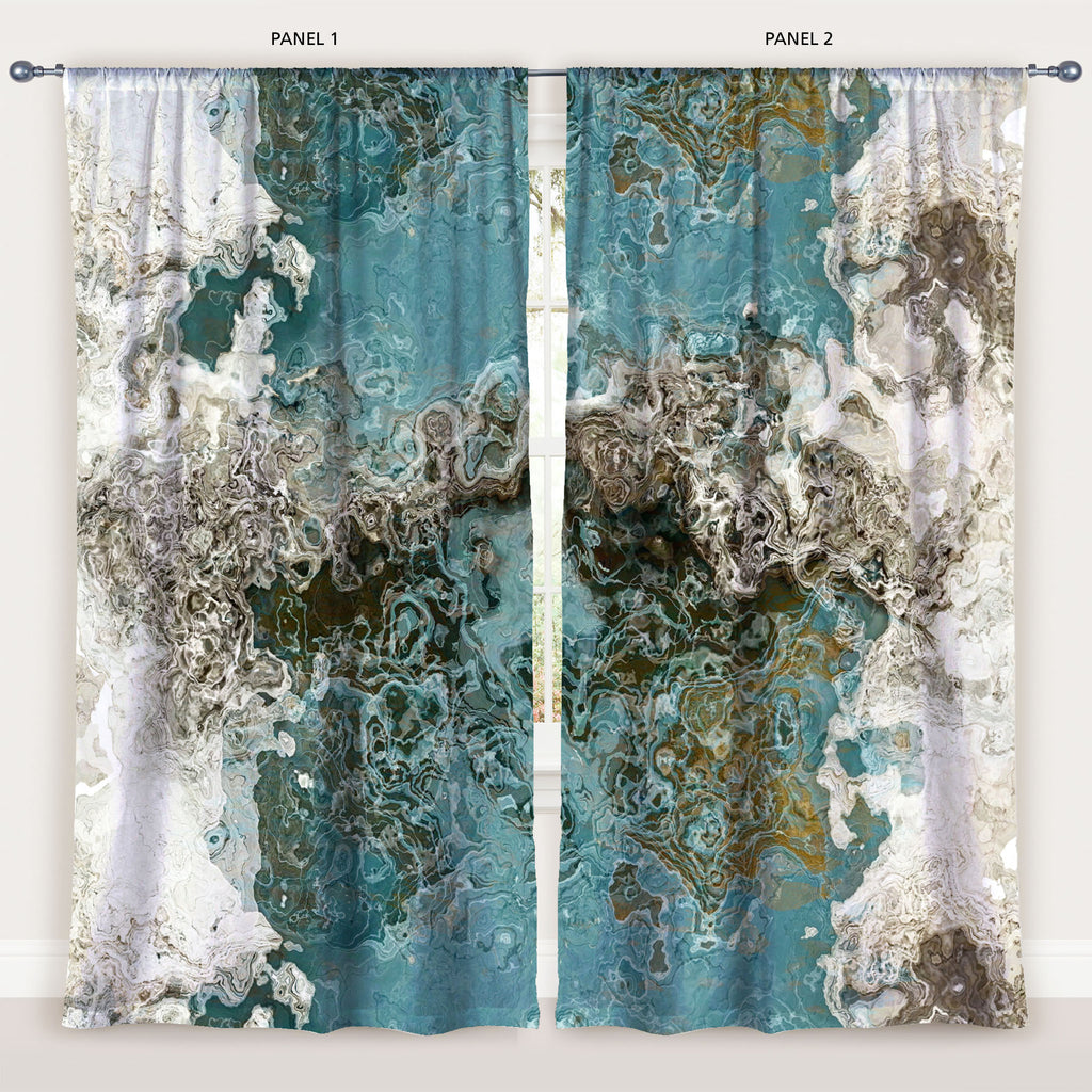Abstract Art Window Curtains 50"x84" Panels, Blackout Drapes
