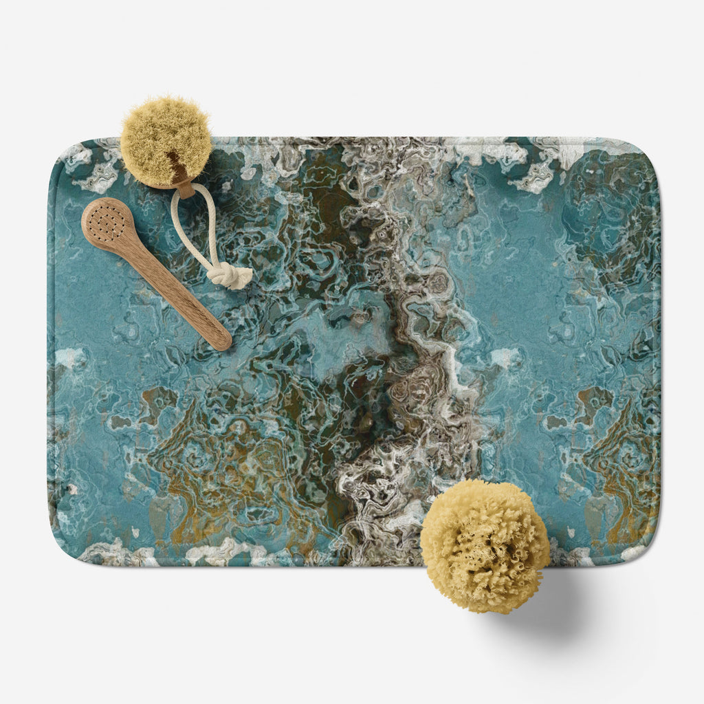 Memory Foam Bathroom Rug, Anti-Slip Backing, Abstract Art Bathroom Rug