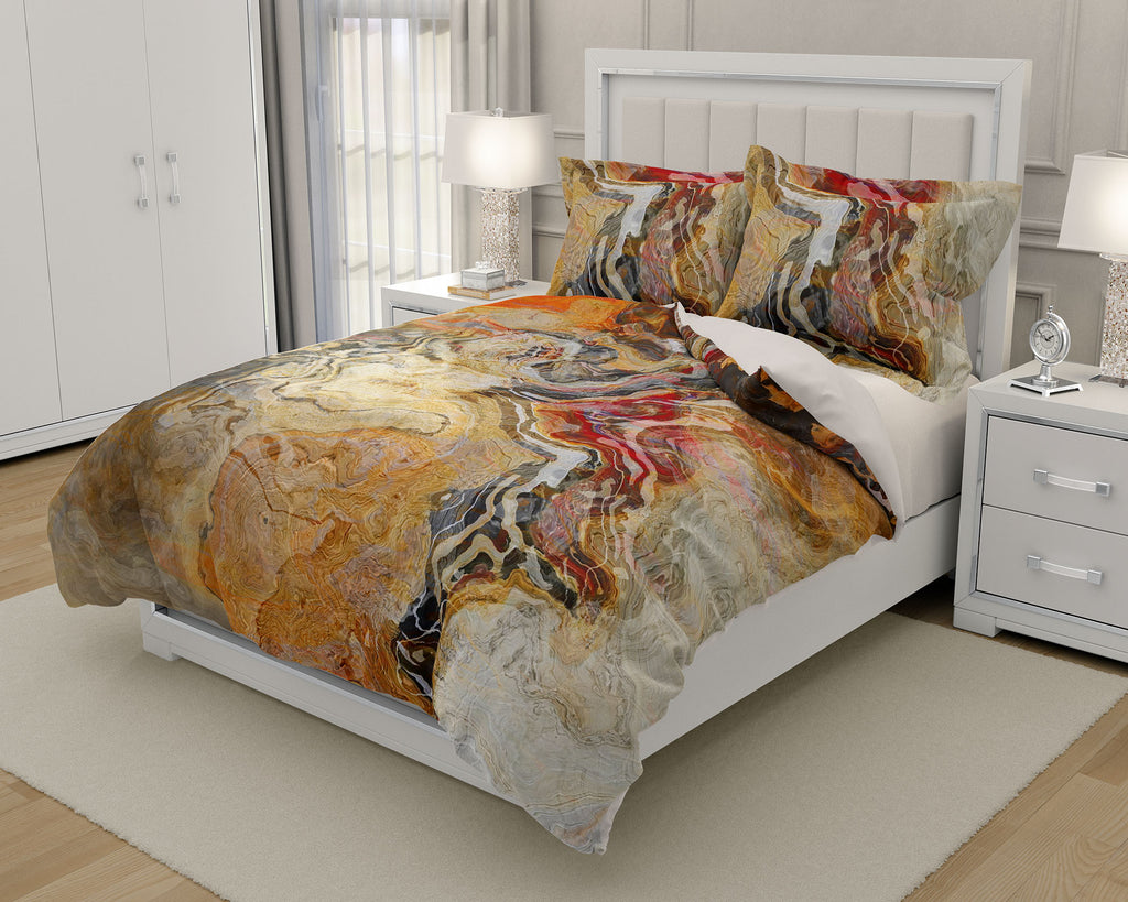 King, Queen or Twin Duvet Cover, Cinnamon River