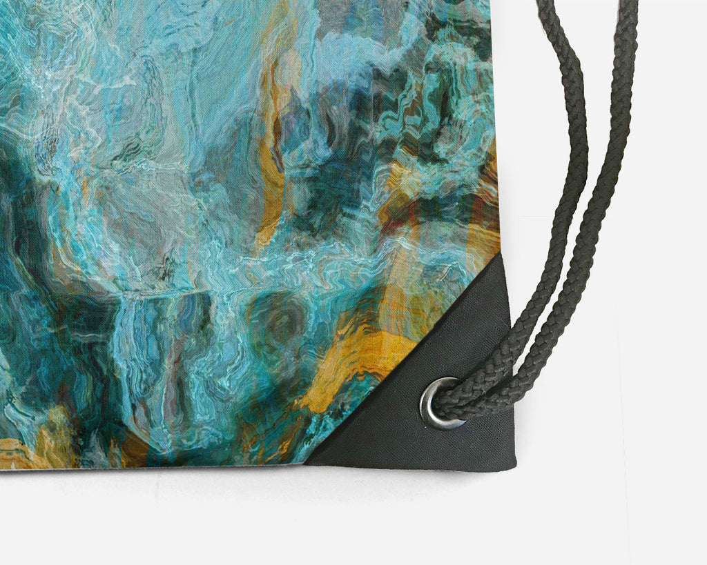 Drawstring Sling Bag, Sea and Sand