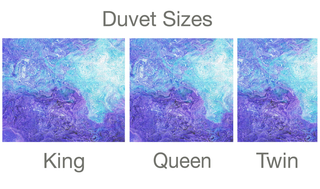 King, Queen or Twin Duvet Cover, Blue Movement