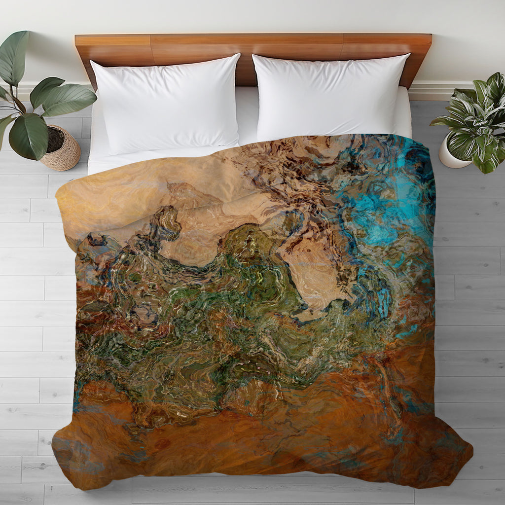 Abstract King, Queen or Twin Duvet Cover, Canyon Sunset