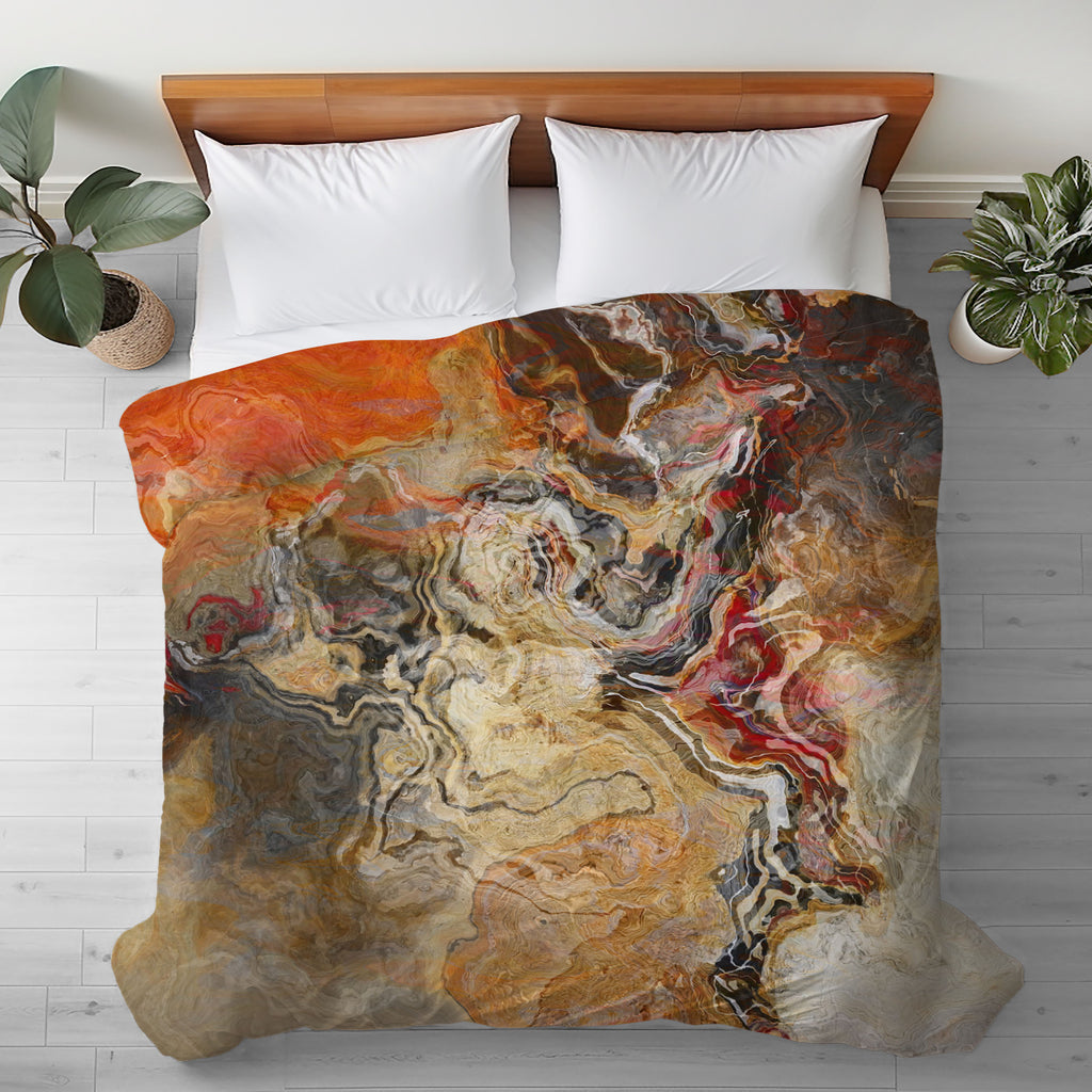 Abstract King, Queen or Twin Duvet Cover, Cinnamon River