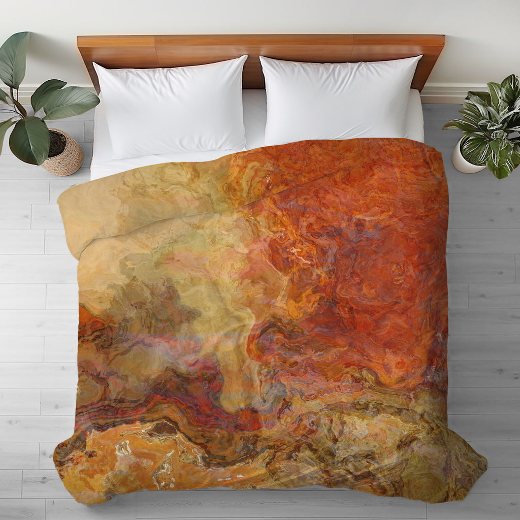 Abstract King, Queen or Twin Duvet Cover, Magma