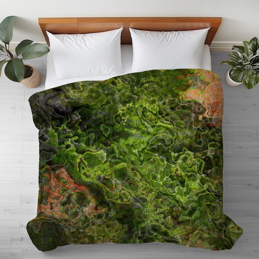 Abstract King, Queen or Twin Duvet Cover, Moss