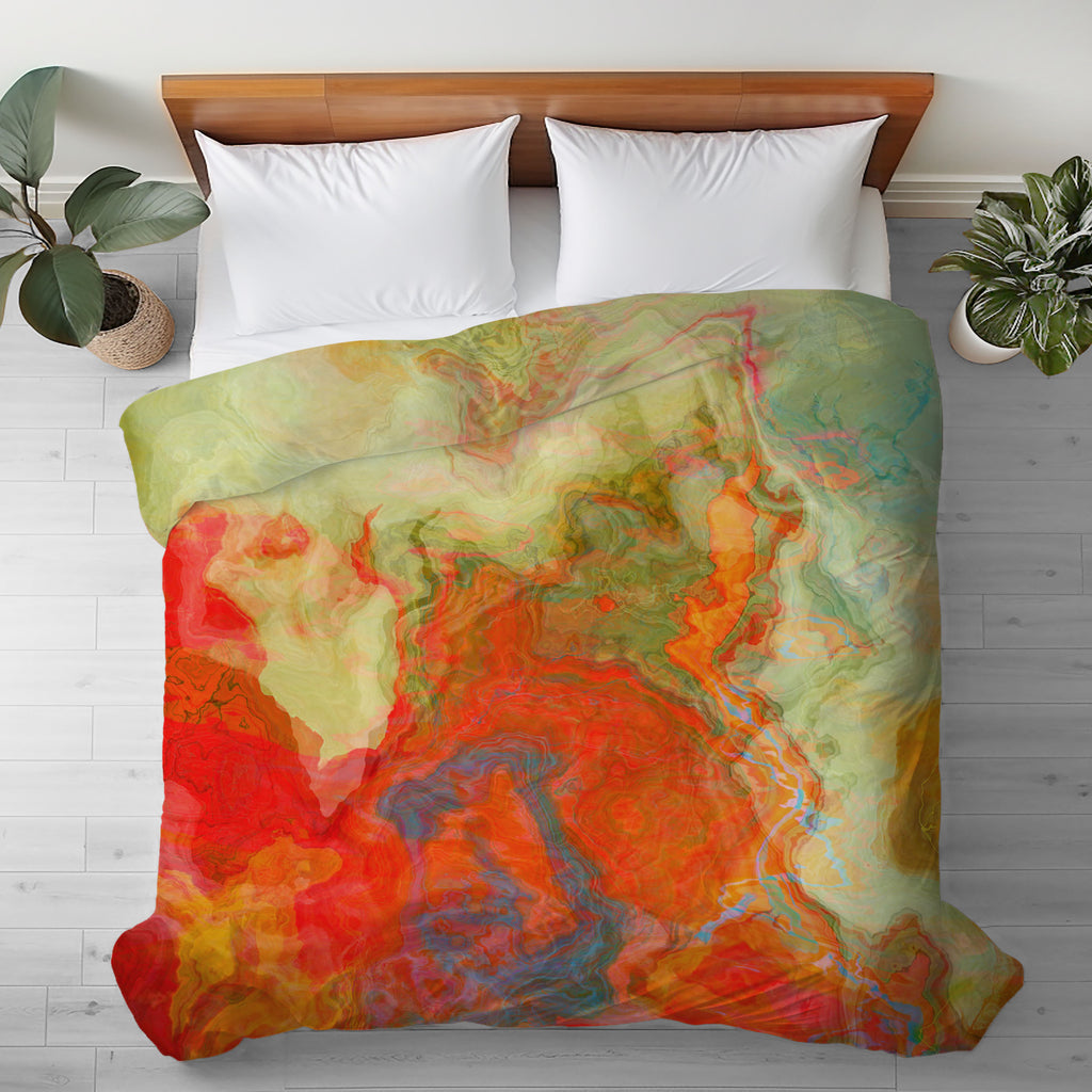 Abstract King, Queen or Twin Duvet Cover, On Fire
