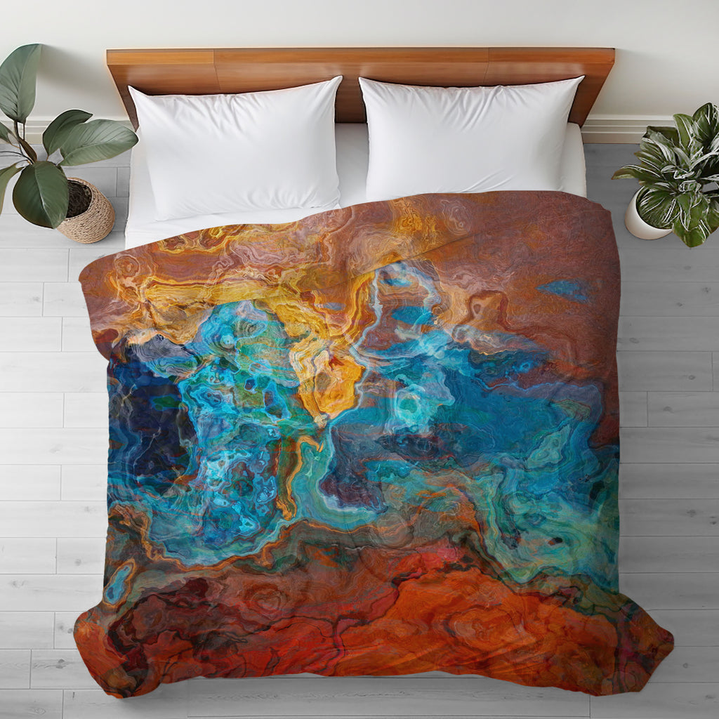 Abstract King, Queen or Twin Duvet Cover, Sedona Sunrise