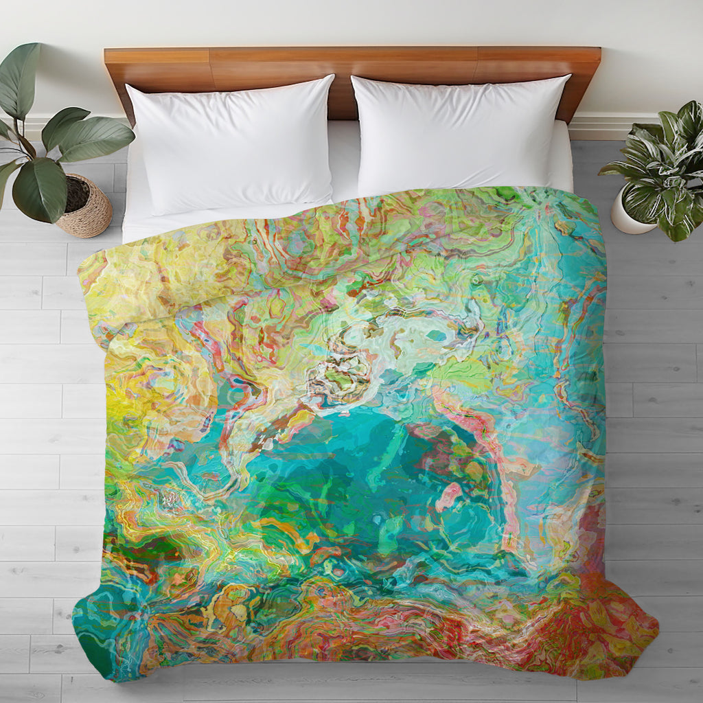 Abstract King, Queen or Twin Duvet Cover, Spring Melody