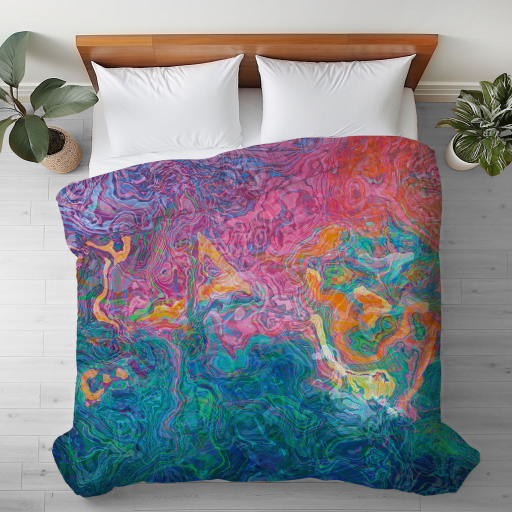 Abstract King, Queen or Twin Duvet Cover, Summer Sunrise