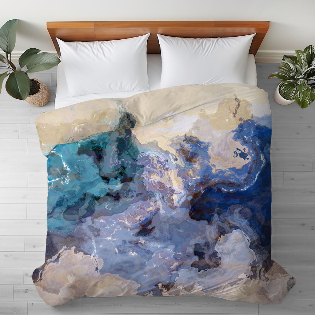 Abstract King, Queen or Twin Duvet Cover, The Blues