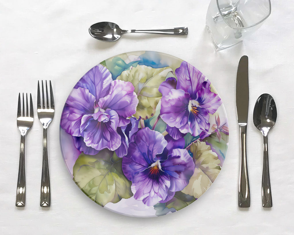 Floral Dinnerware, African Violets
