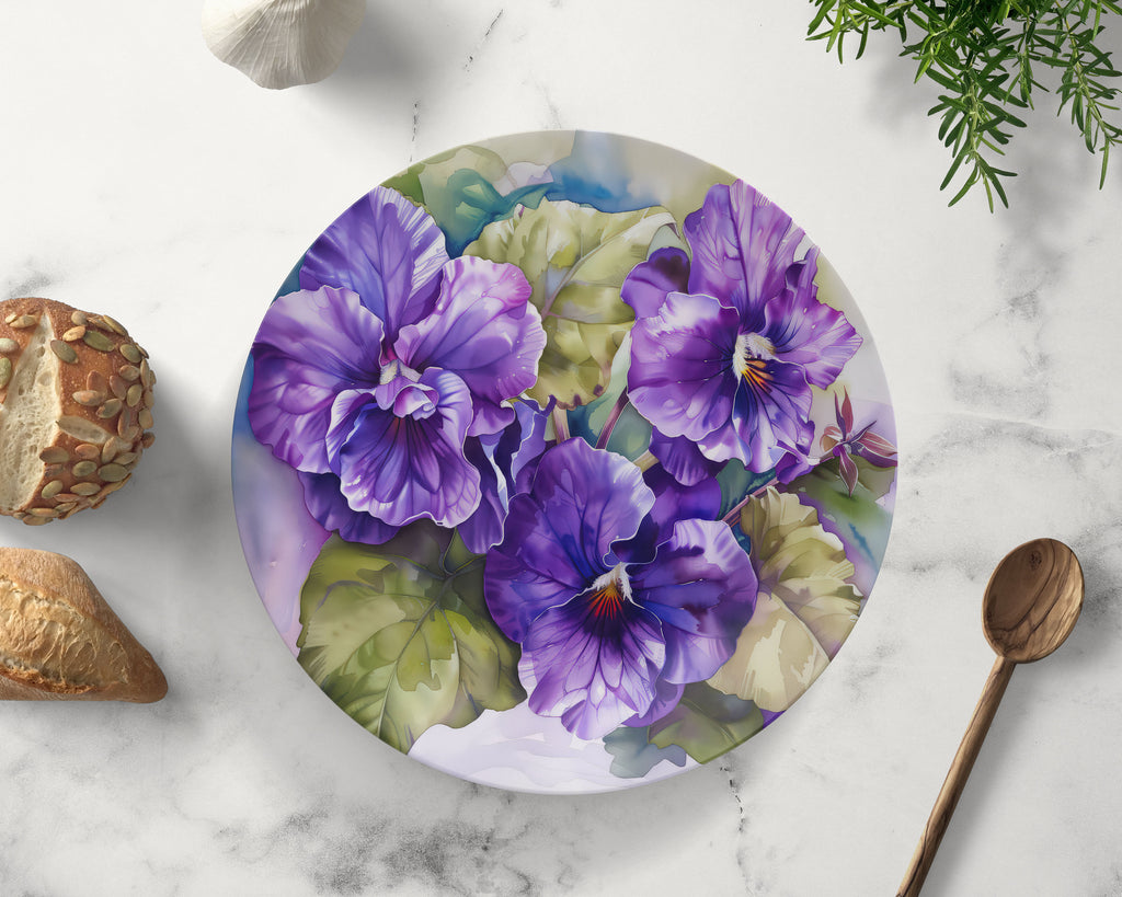 Floral Dinnerware, African Violets
