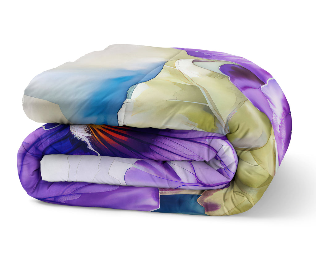 Floral Comforter, African Violets