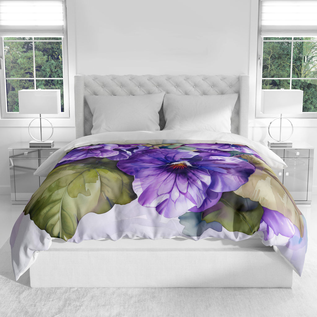Floral Duvet Covers, African Violets