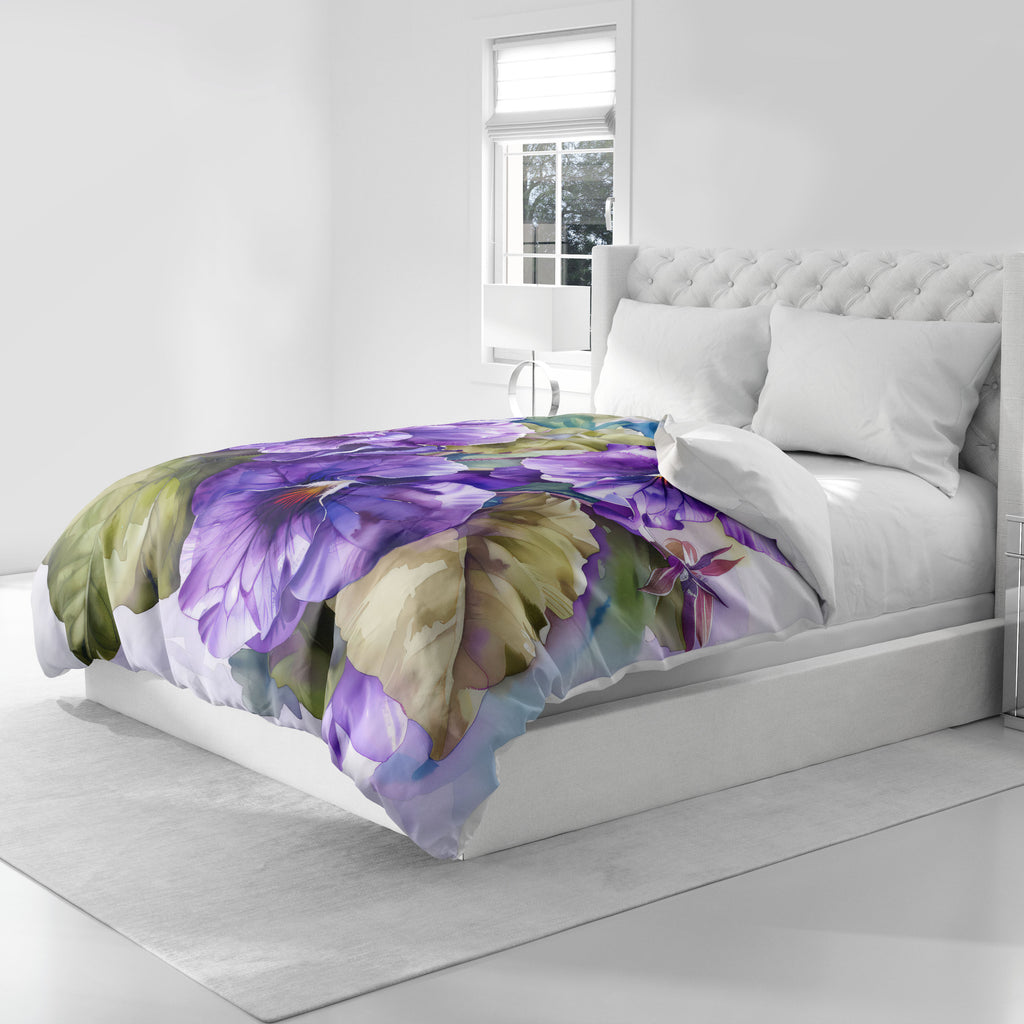 Floral Duvet Covers, African Violets