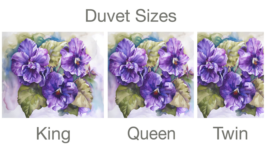 Floral Duvet Covers, African Violets