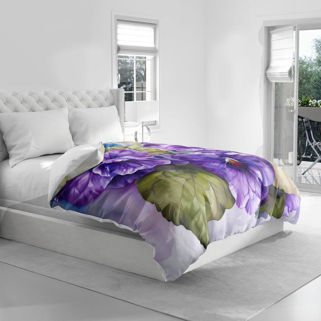 Floral Duvet Covers, African Violets