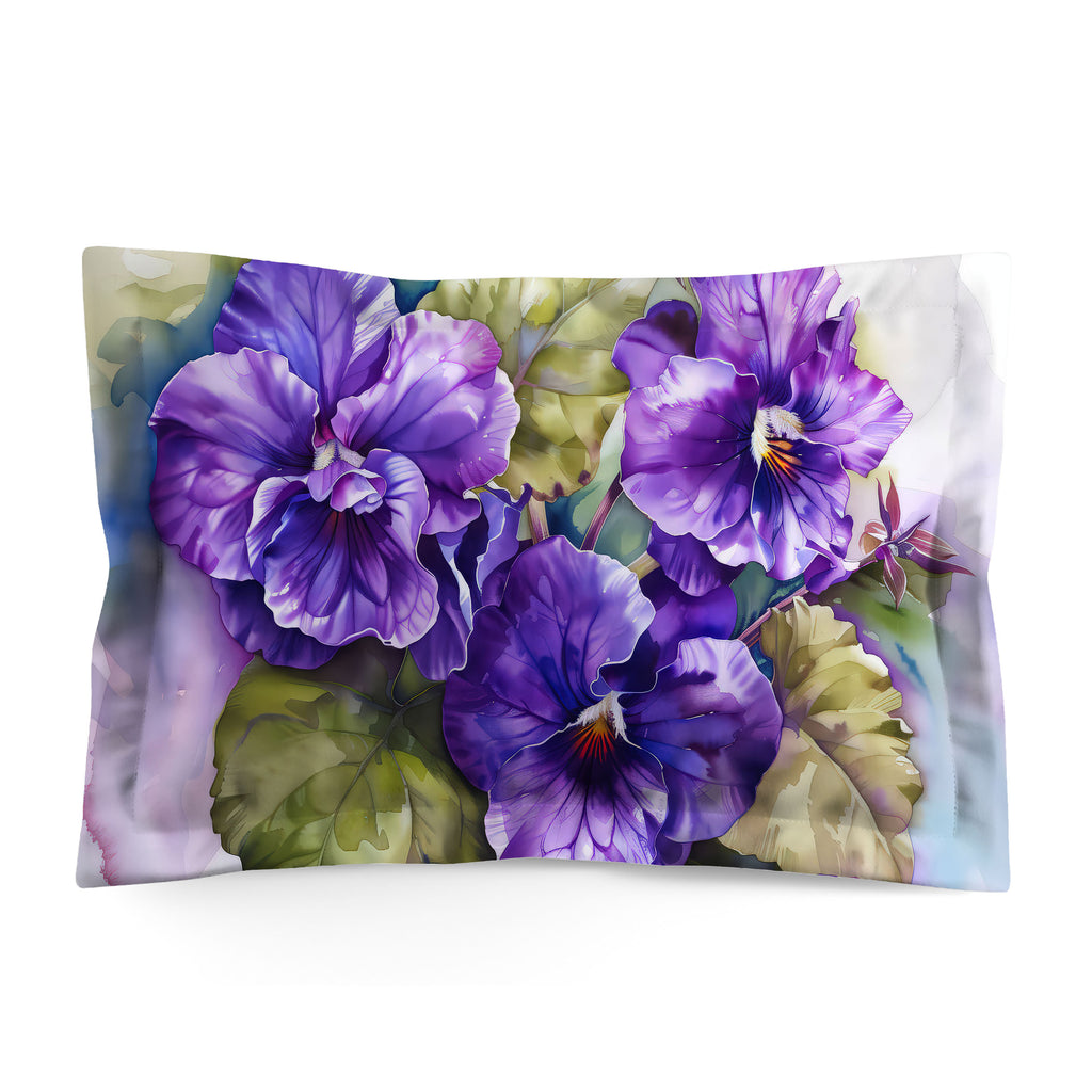 Floral Sham, African Violets