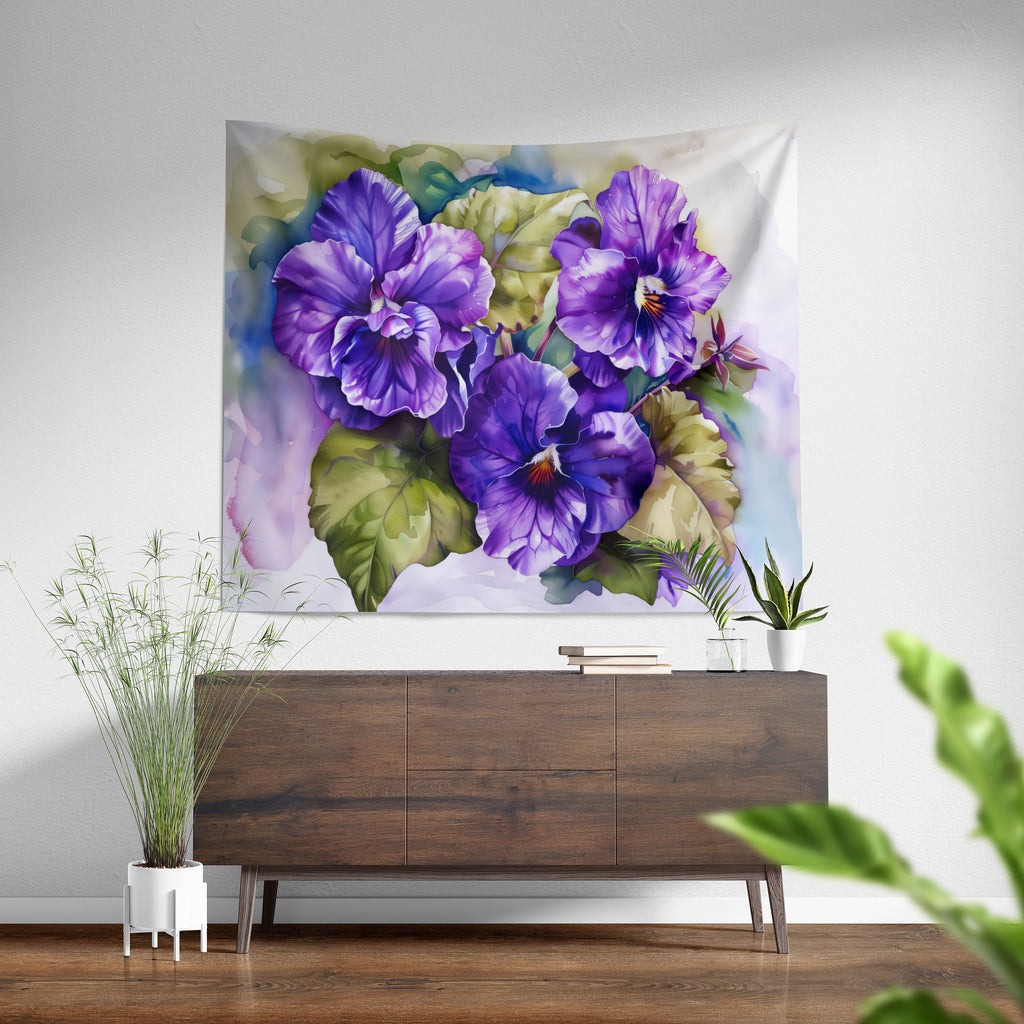 Floral Tapestry, African Violets