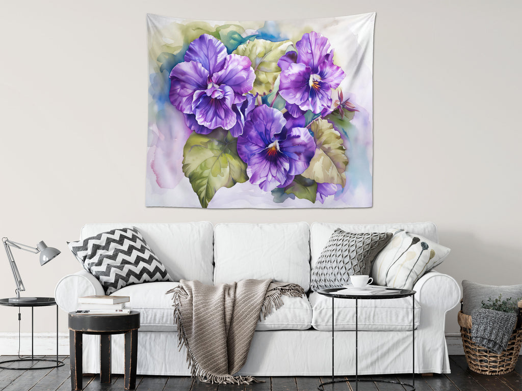 Floral Tapestry, African Violets