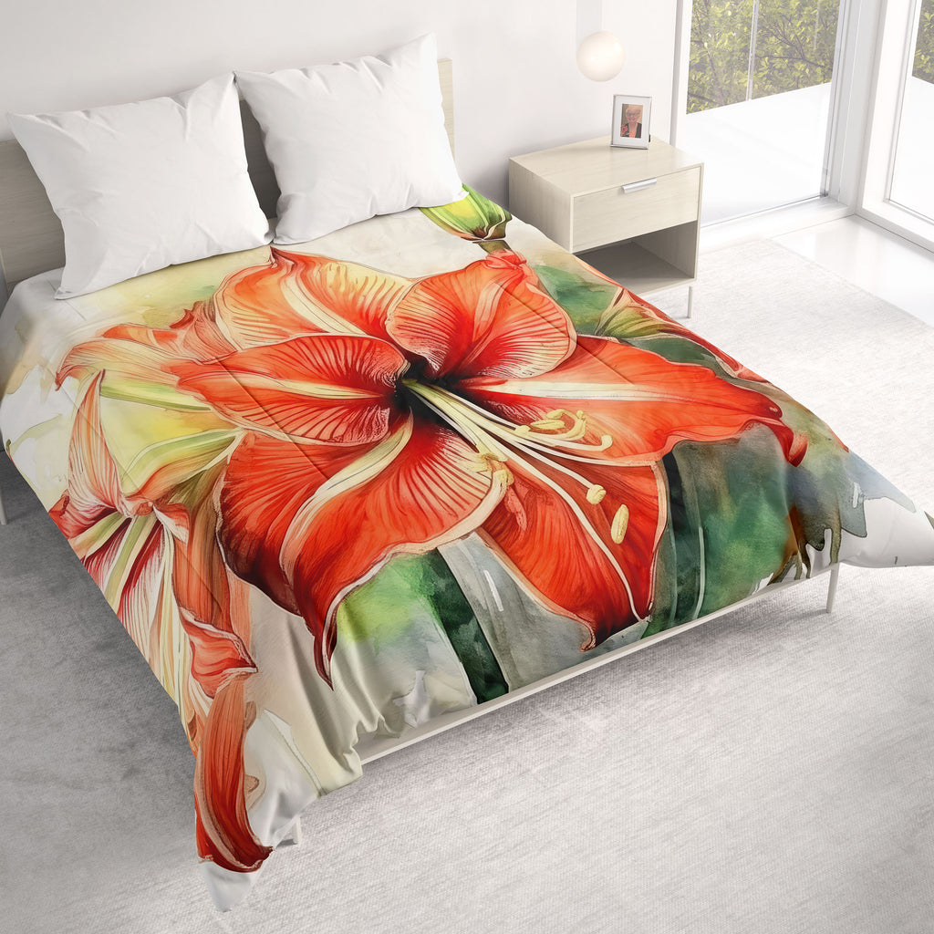 Floral Comforter, Amaryllis