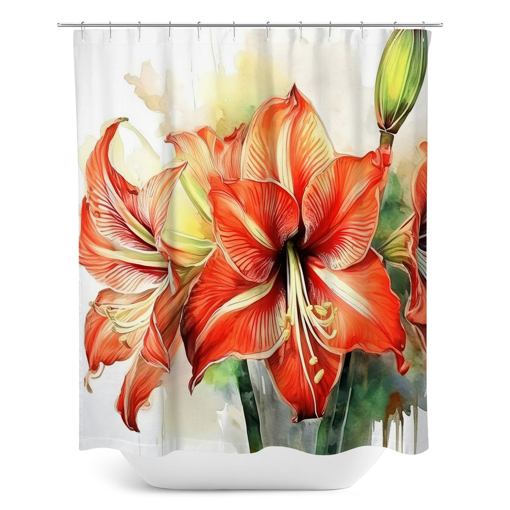 Floral Shower Curtain, Amaryllis