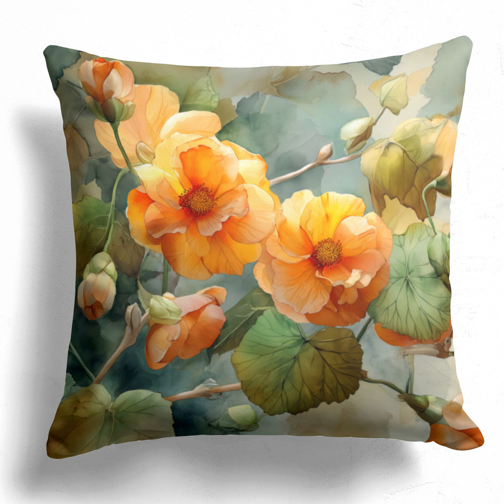 Floral Pillow Cover, Avens Geum