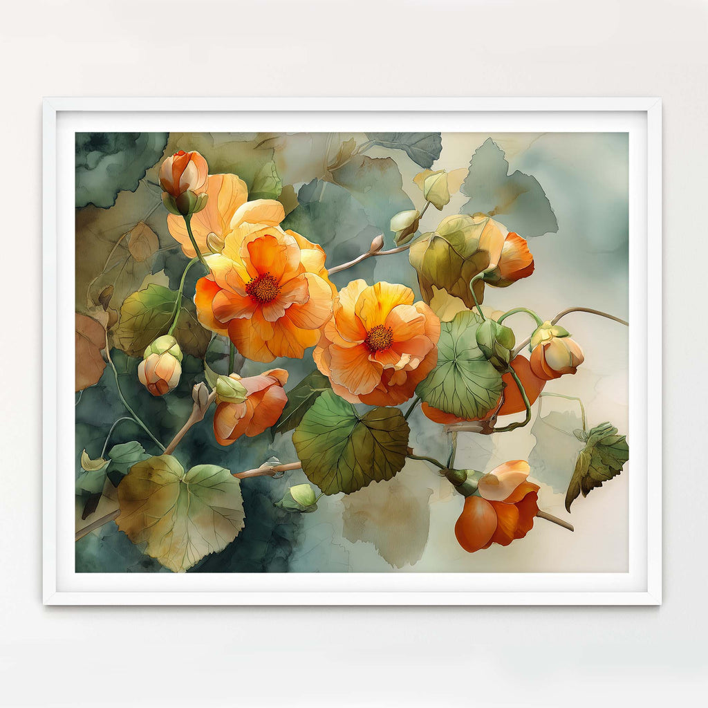 Floral Art Paper Print, Avens Geum