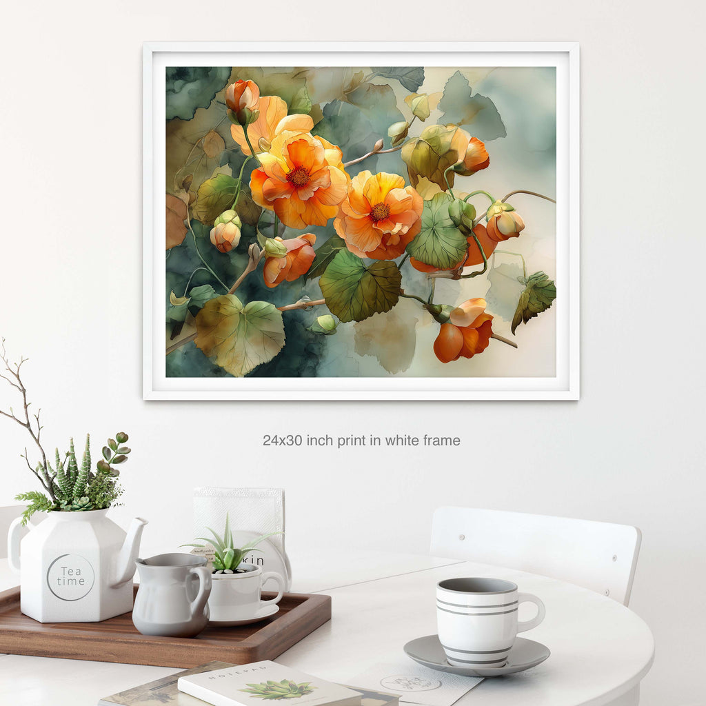 Floral Art Paper Print, Avens Geum