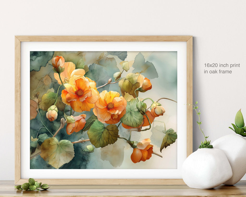 Floral Art Paper Print, Avens Geum