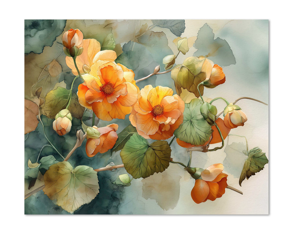 Floral Art Paper Print, Avens Geum
