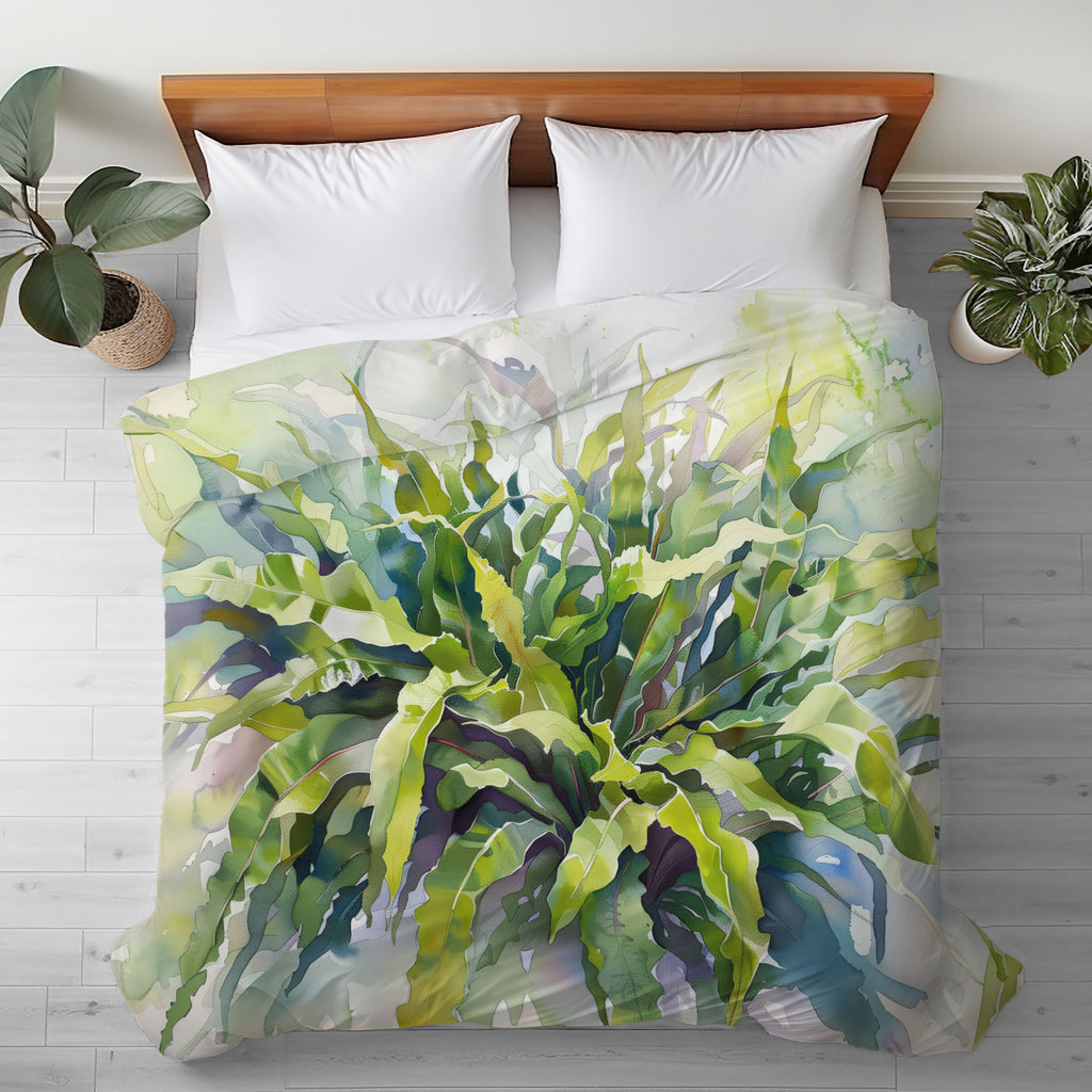 Floral Duvet Cover, Bird’s Nest Fern