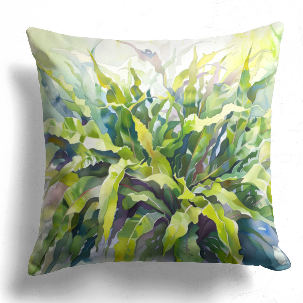 Floral Pillow Cover, Bird’s Nest Fern