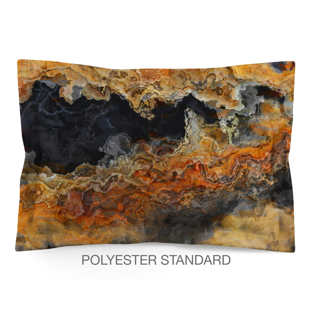 Abstract Shams in Cotton or Polyester, Black Canyon