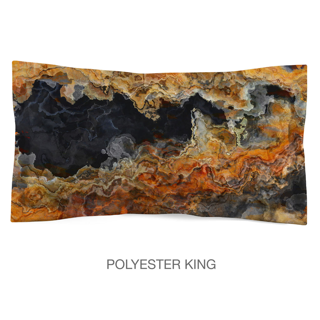 Abstract Shams in Cotton or Polyester, Black Canyon