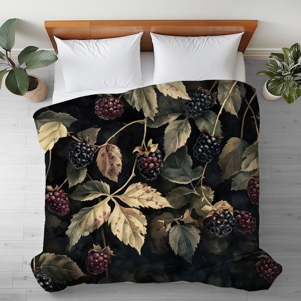 Floral Duvet Cover, Blackberries