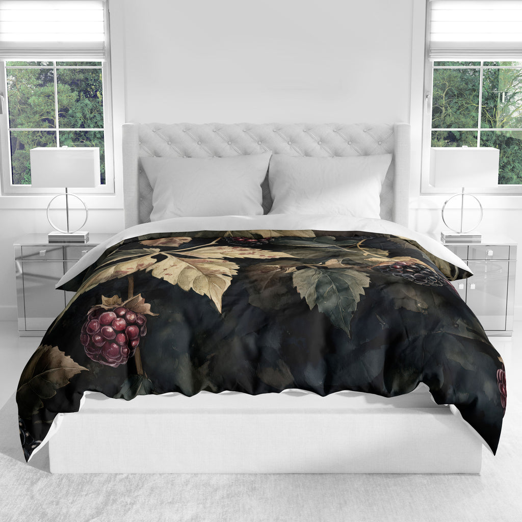 Floral Duvet Cover, Blackberries