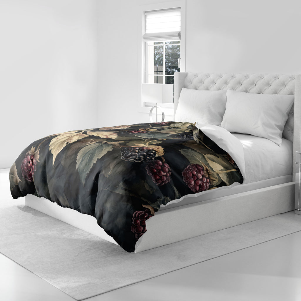 Floral Duvet Cover, Blackberries