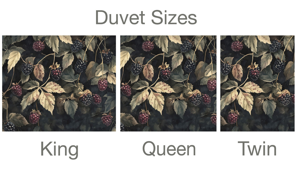 Floral Duvet Cover, Blackberries