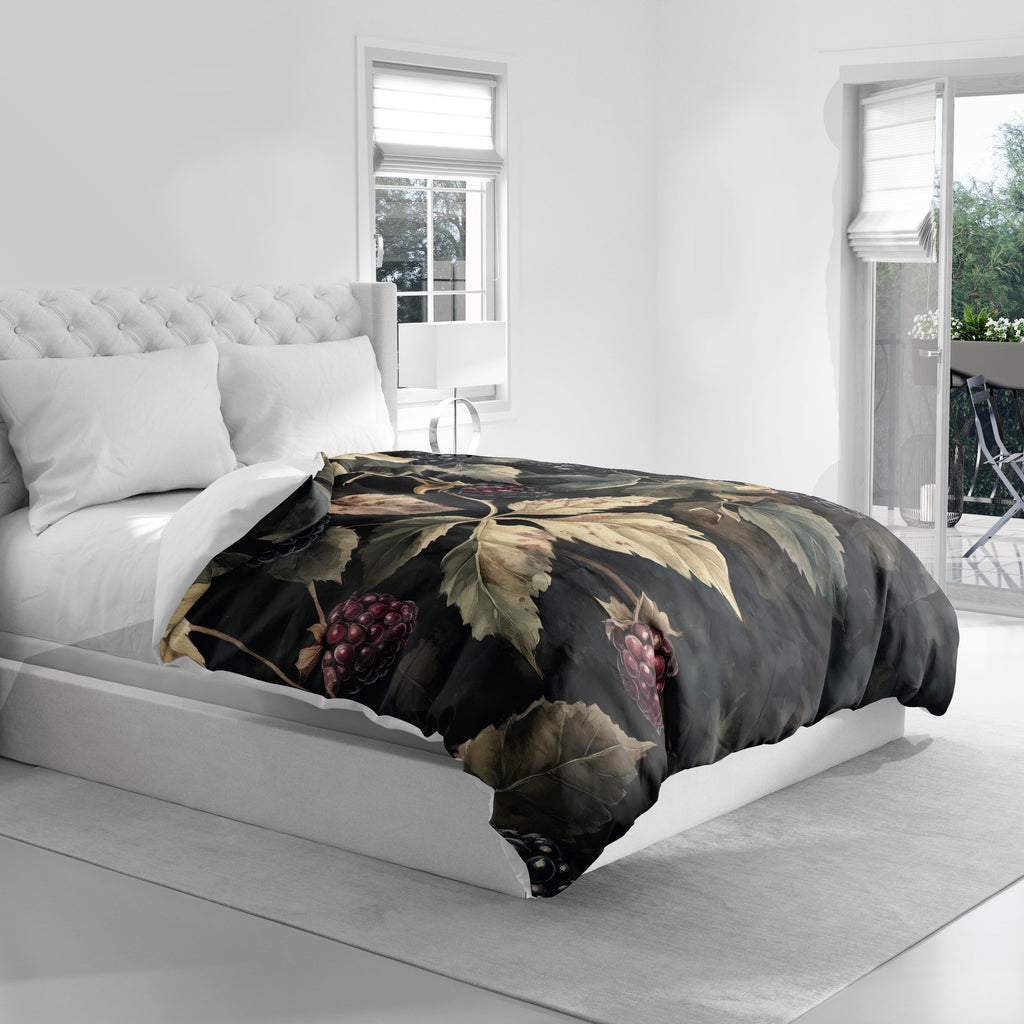 Floral Duvet Cover, Blackberries