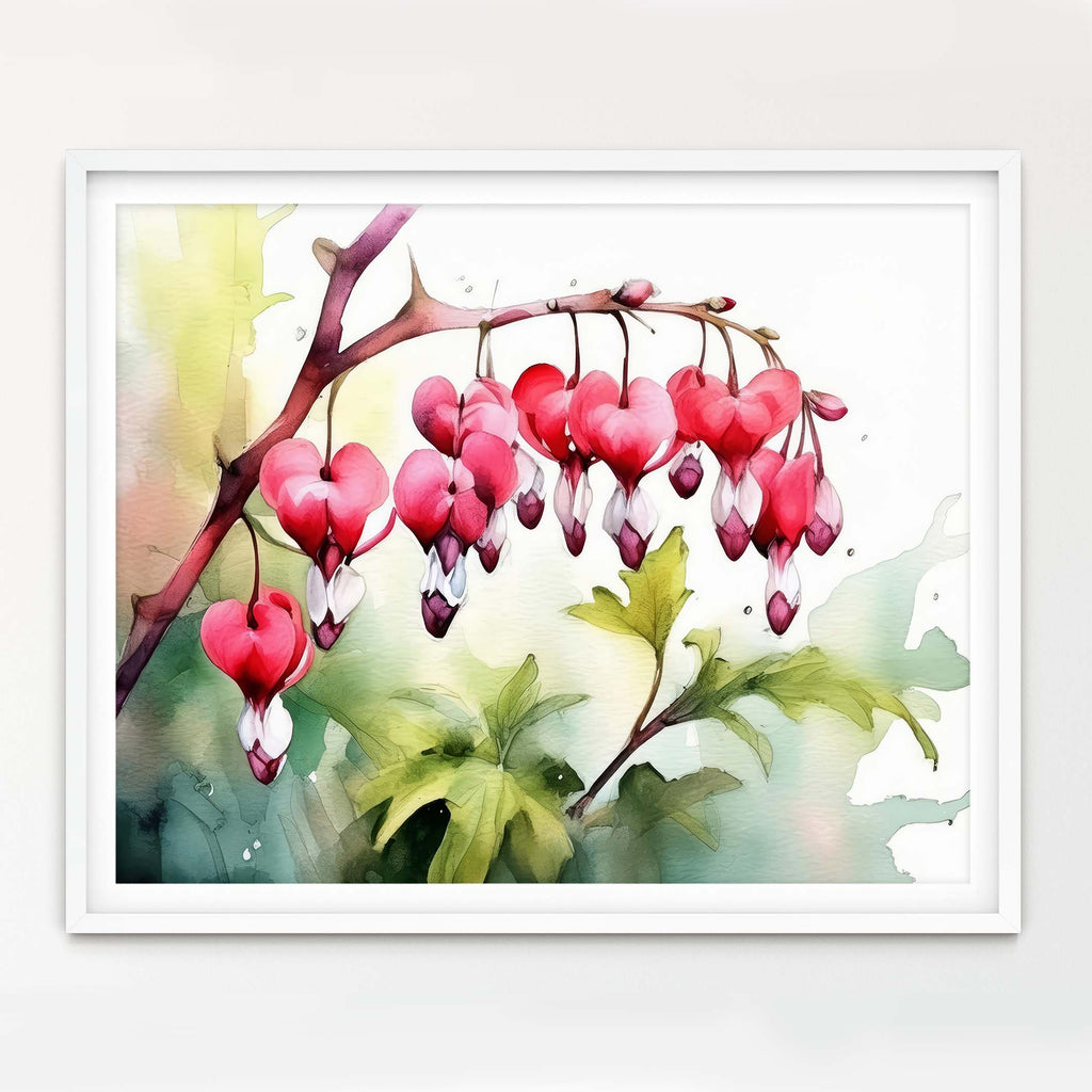 Floral Art Paper Print, Bleeding Heart
