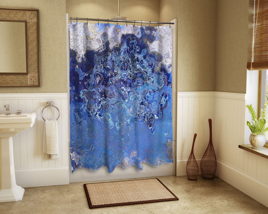 Shower Curtain, Blue Stone