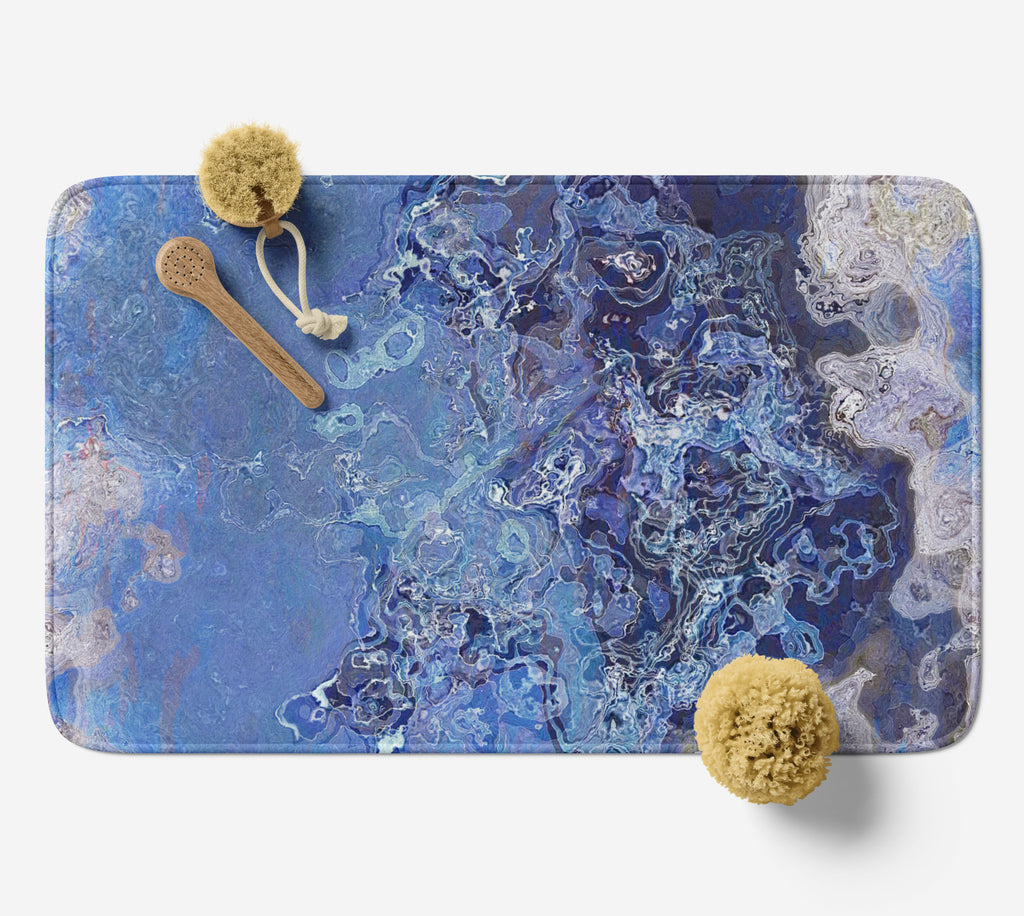 Bath Mat, Blue Stone