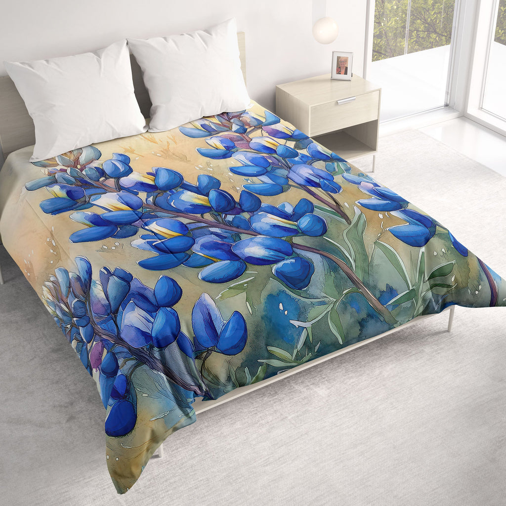 Floral Comforter, Bluebonnets