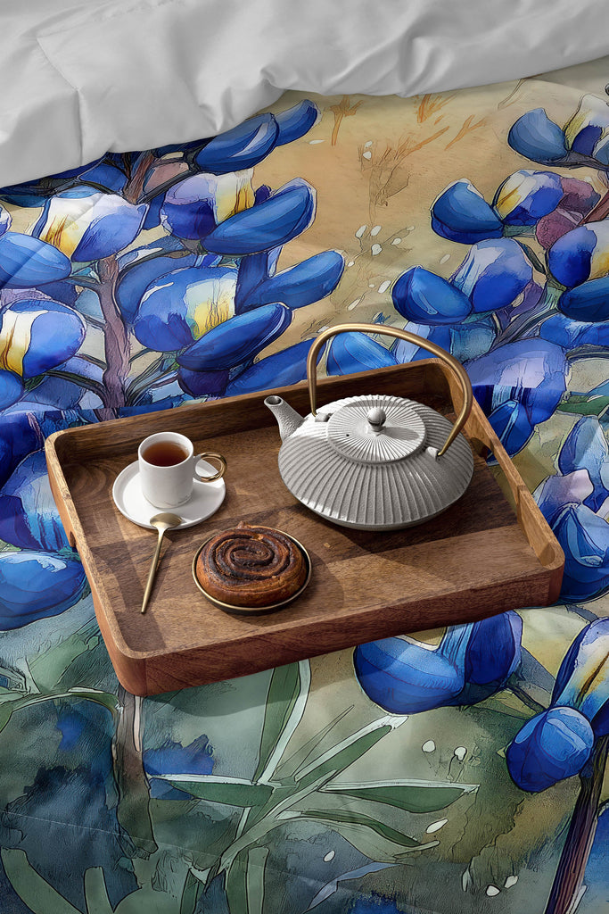 Floral Comforter, Bluebonnets