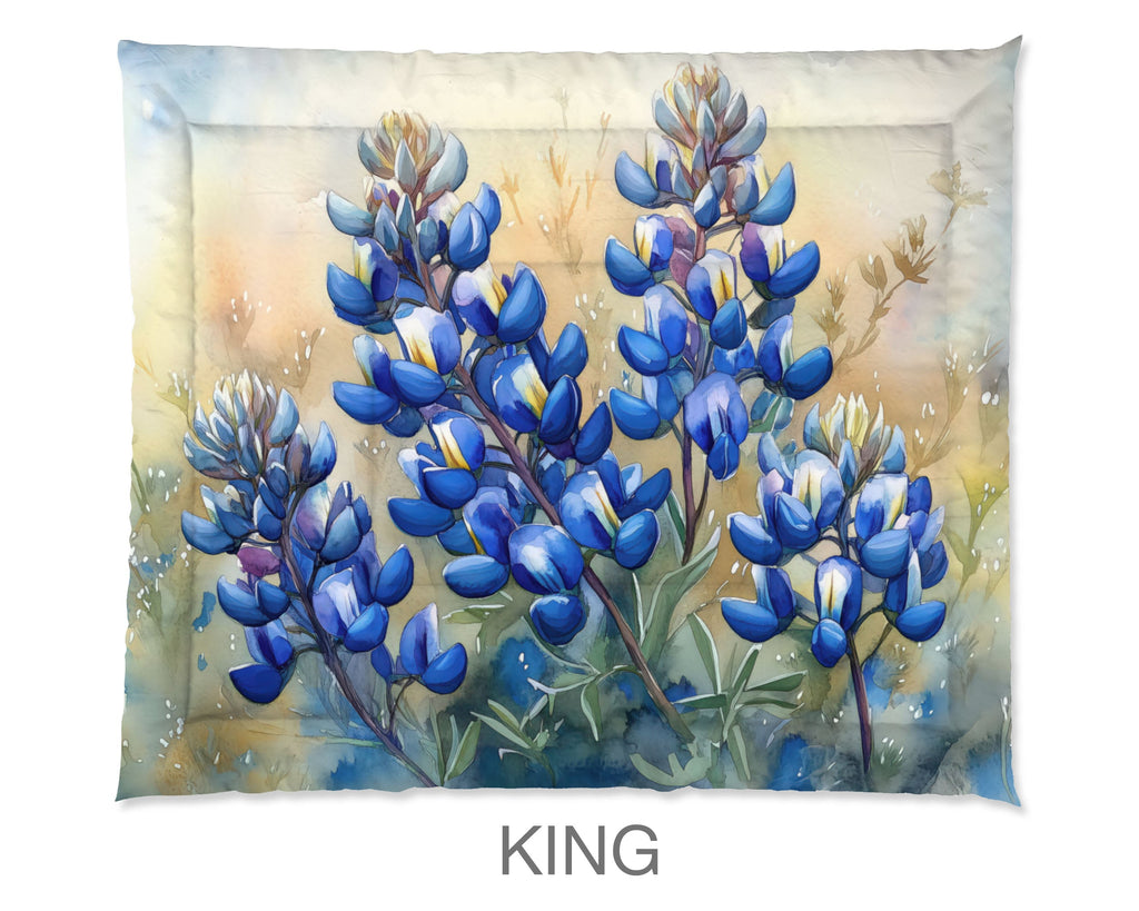 Floral Comforter, Bluebonnets