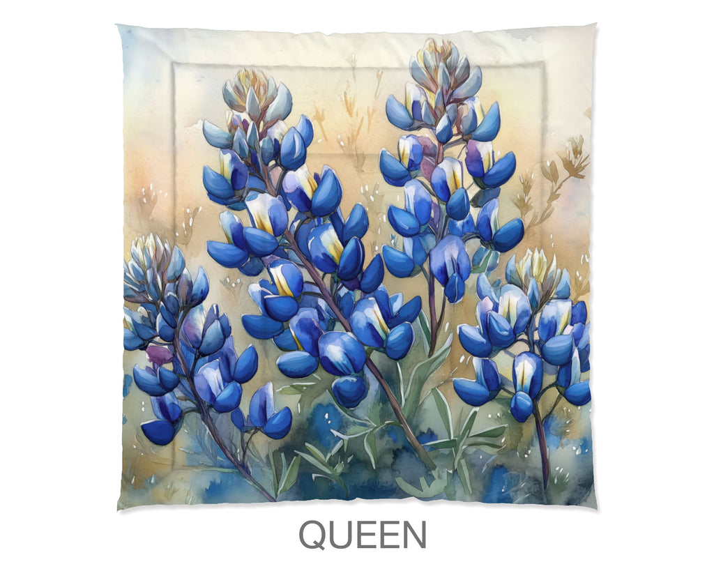 Floral Comforter, Bluebonnets