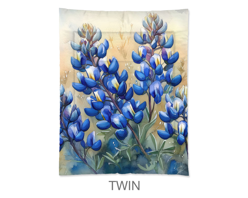 Floral Comforter, Bluebonnets