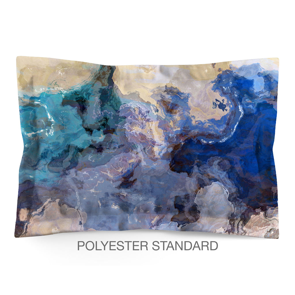 Abstract Shams in Cotton or Polyester, Bluesy