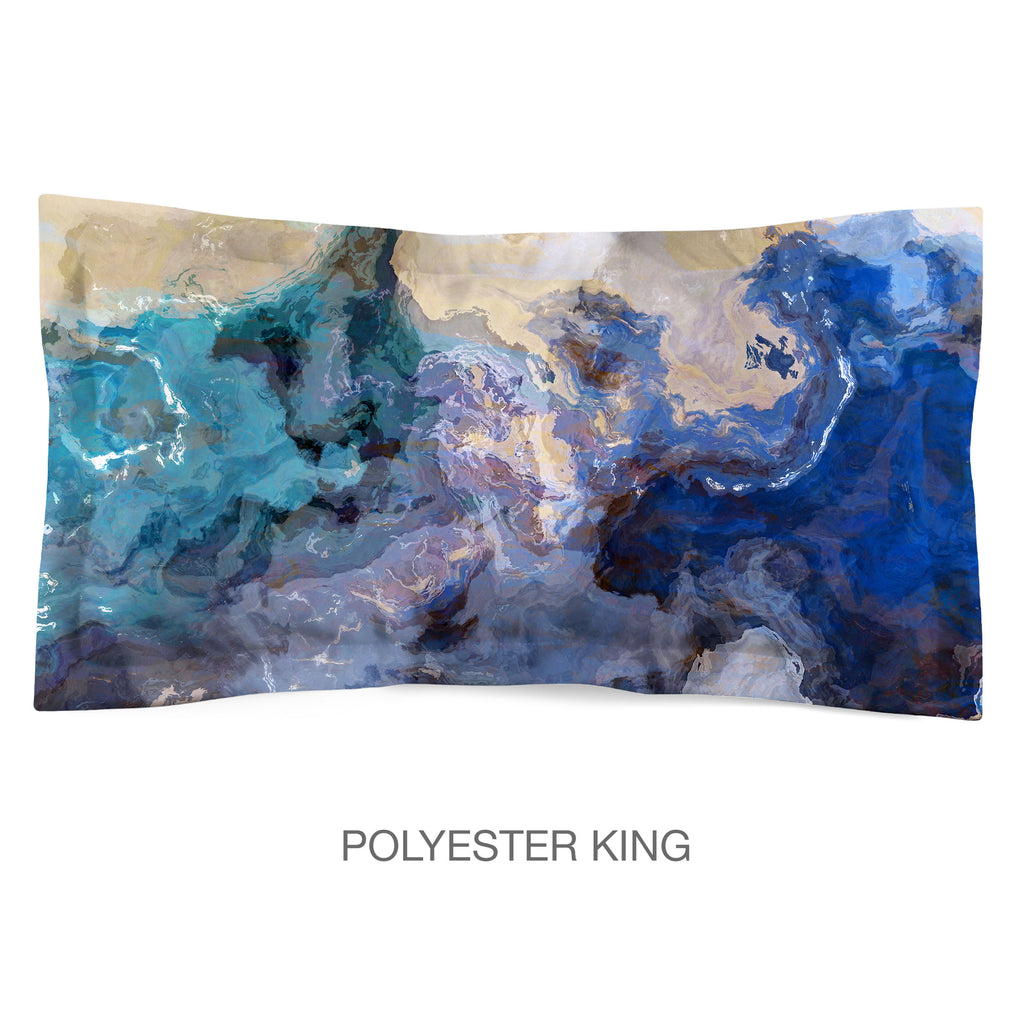 Abstract Shams in Cotton or Polyester, Bluesy